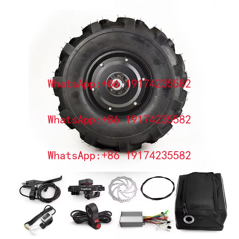 Agriculture Farming Hub - 14-Zoll-Niedriggeschwindigkeits-Landwirtschaftsradmotor-Kit, elektrisches Schubkarren-Umrüstset mit Rückwärtsfunktion, 24V