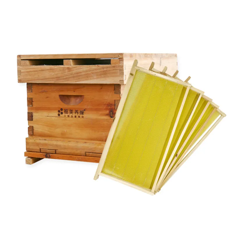 Beehive Frame Wax - Installation-freie Bienenstöcke, vormontierte Standard-Zehn-Rahmen-Bienenstöcke aus gekochtem